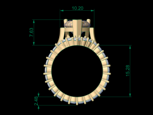 woman solitaire ring 84 3D Print Model