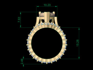woman solitaire ring 84 3D Print Model