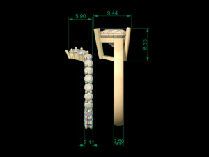 woman solitaire ring 84 3D Print Model