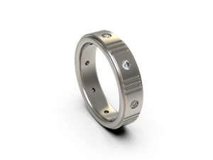 anel de banda masculina 18 Modelo de Impressão 3D