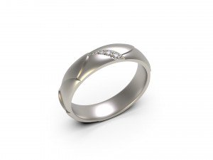 woman band ring 85 Modello di stampa 3D
