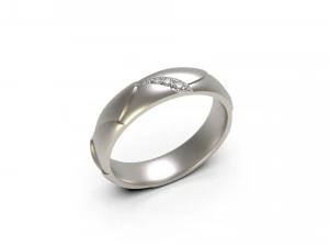 woman band ring 85 3D Print Model