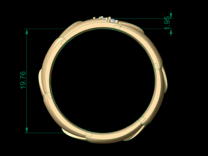 woman band ring 85 Modello di stampa 3D