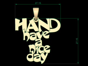 hand have a nice day pendant 46 3D-printmodel