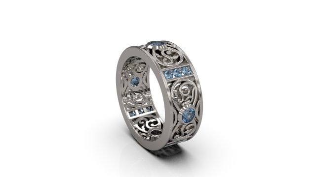 woman band ring 87 3D Druckmodell .c4d .max .obj .3ds .fbx .stl .blend