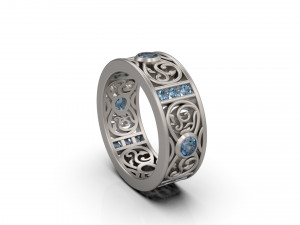 woman band ring 87 3D Druckmodell