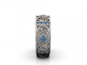 woman band ring 87 3D Druckmodell