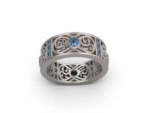 woman band ring 87 3D Print Model