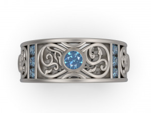 woman band ring 87 3D Druckmodell