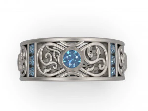 woman band ring 87 3D Print Model