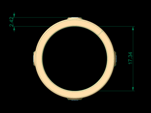 woman band ring 87 3D Druckmodell