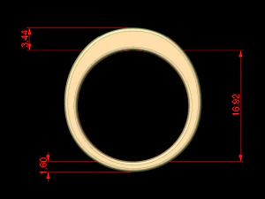 woman band ring 88 3D Print Model