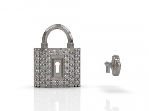 Pendant Louis Vuitton Lock 3D model 3D printable