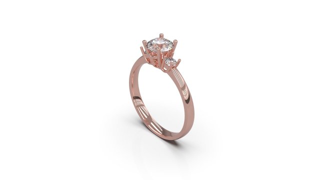 woman solitaire ring 89 Modello di stampa 3D .c4d .max .obj .3ds .fbx .stl .blend 