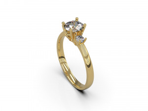 woman solitaire ring 89 Modello di stampa 3D