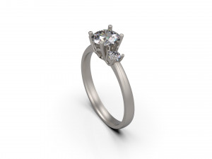 woman solitaire ring 89 Modello di stampa 3D