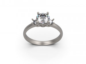 woman solitaire ring 89 Modello di stampa 3D