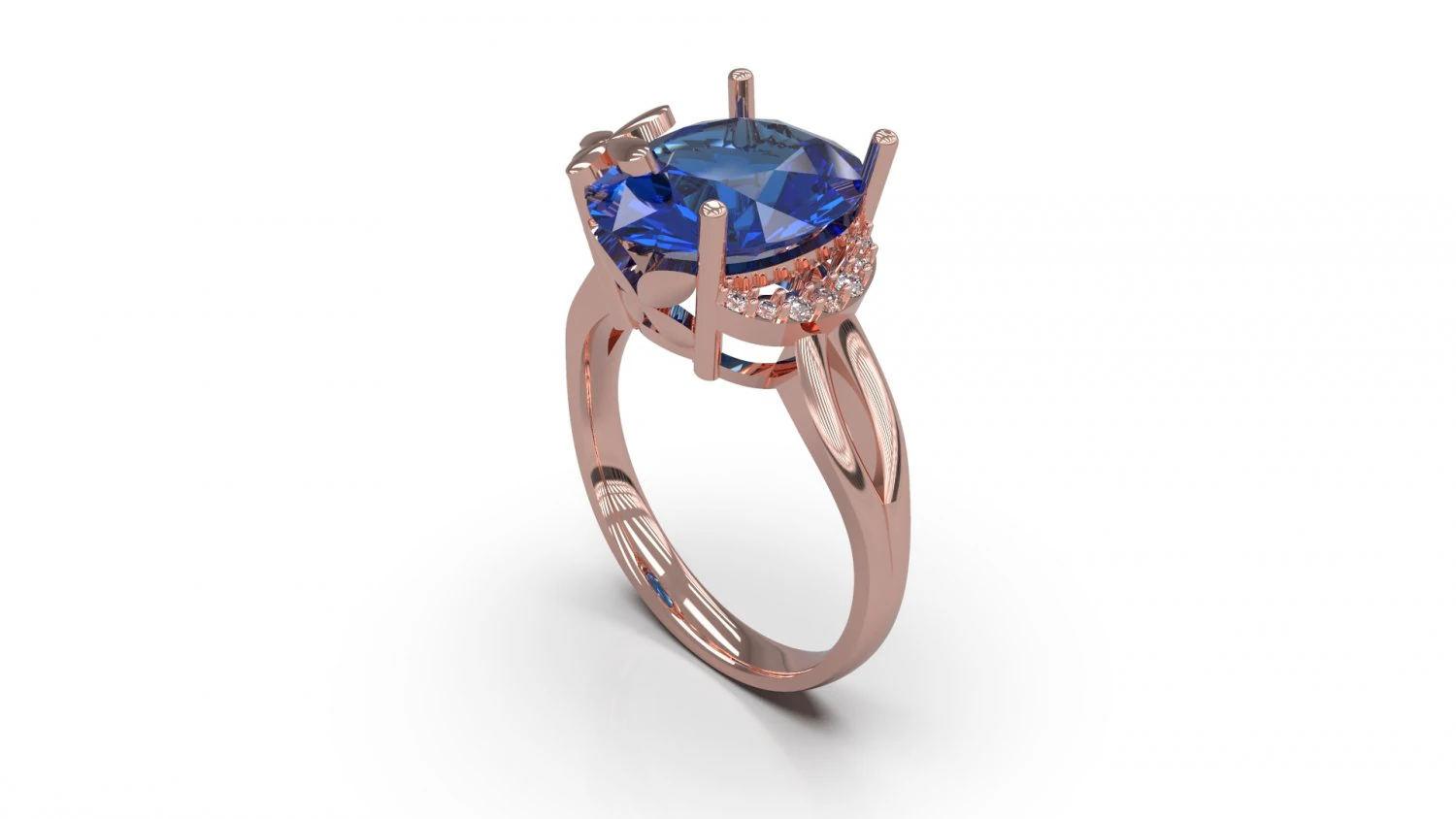 woman solitaire ring 90 3D Print Model .c4d .max .obj .3ds .fbx .stl .blend 