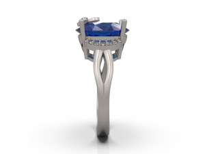 woman solitaire ring 90 3D Принт Модель