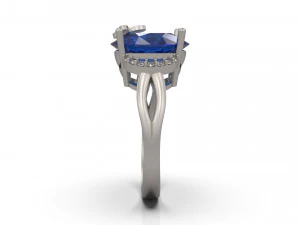 woman solitaire ring 90 3D Print Model