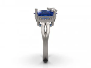 woman solitaire ring 90 3D Print Model