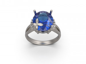 woman solitaire ring 90 3D Принт Модель