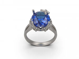 woman solitaire ring 90 3D Print Model
