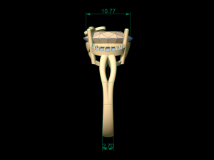 woman solitaire ring 90 3D Принт Модель
