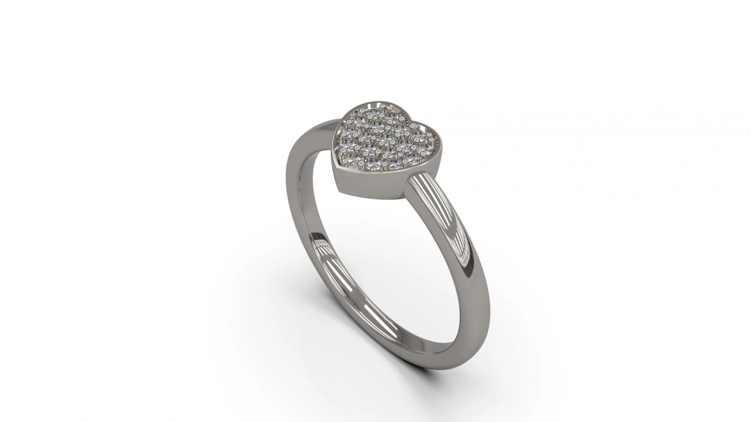 woman heart solitaire ring 91 3D Print Model .c4d .max .obj .3ds .fbx .stl .blend