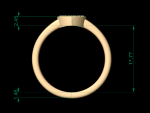 woman heart solitaire ring 91 3D Druckmodell