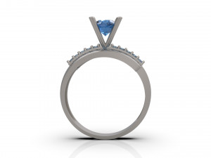 woman solitaire ring 92 3D Print Model