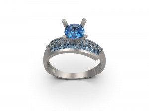 woman solitaire ring 92 3D Print Model
