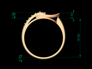 woman wedding ring 93 Modello di stampa 3D