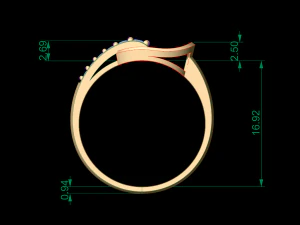 woman wedding ring 93 3D Print Model