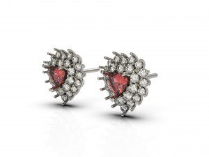 heart earring 33 3D Print Model
