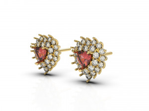 heart earring 33 3D Принт Модель