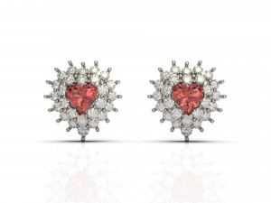 heart earring 33 3D Принт Модель