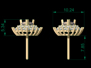heart earring 33 3D Принт Модель