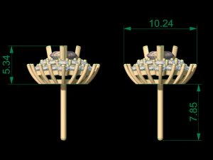 heart earring 33 3D Print Model