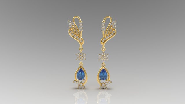 earring 34 Modelo de impresión 3D .c4d .max .obj .3ds .fbx .stl .blend 