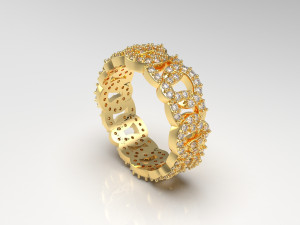 woman band ring 94 3D Принт Модель