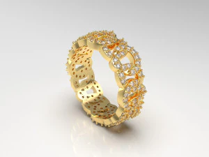 woman band ring 94 3D Print Model