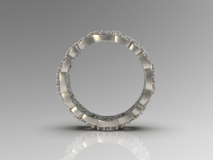 woman band ring 94 3D Принт Модель