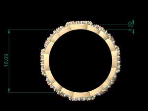 woman band ring 94 3D Принт Модель