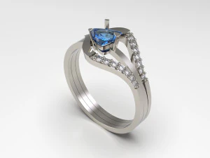 woman solitaire ring 95 3D Print Model