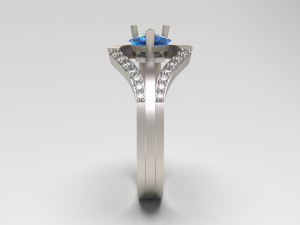 woman solitaire ring 95 Modelo de Impressão 3D