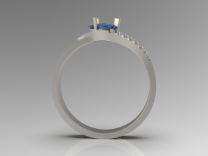 woman solitaire ring 95 Modelo de Impressão 3D