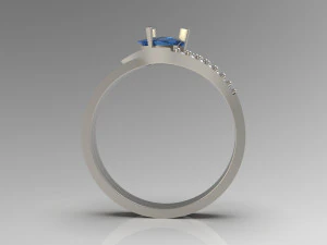 woman solitaire ring 95 3D Print Model