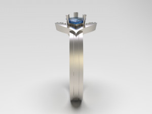 woman solitaire ring 95 Modelo de Impressão 3D