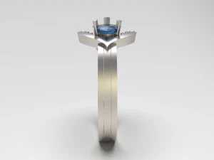 woman solitaire ring 95 3D Print Model